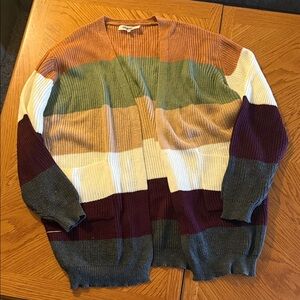 Striped Multicolor Cardigan Sweater